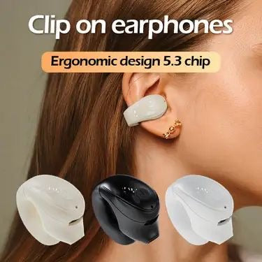 Écouteurs Bluetooth à Clip – Bluetooth 5.3 | Confort Open-Ear | Son HD | Réduction de Bruit