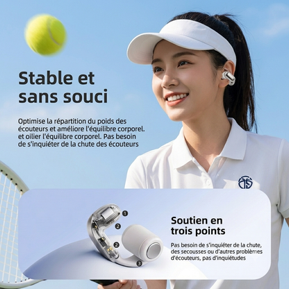 Écouteurs Bluetooth Clip-On Premium – Confort Ouvert, Son HD & Bluetooth 5.4