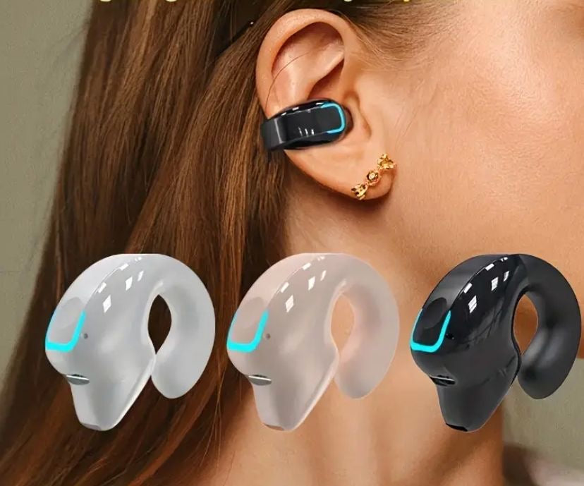 Écouteurs Bluetooth à Clip – Bluetooth 5.3 | Confort Open-Ear | Son HD | Réduction de Bruit